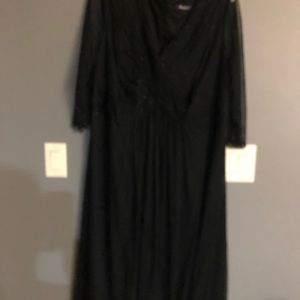 Dress Barn fancy new black 3/4 length dress